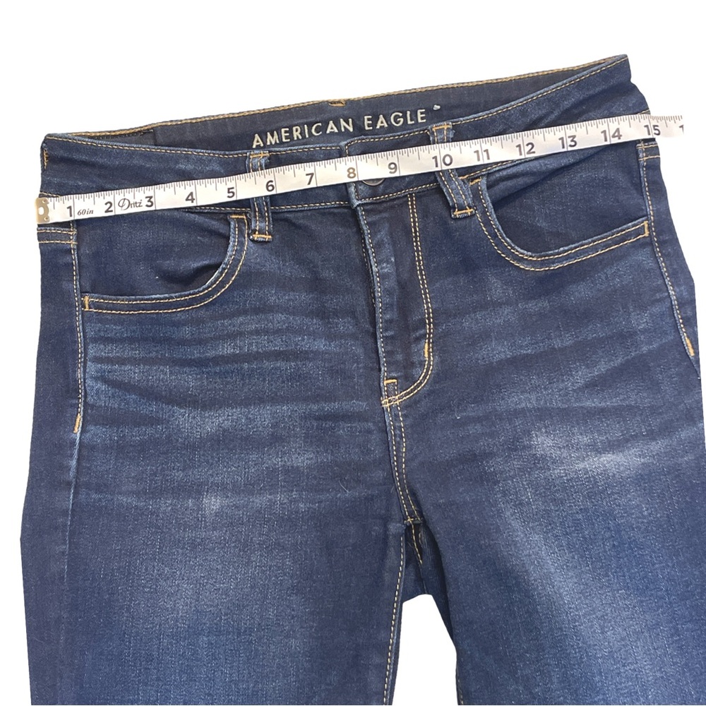 American Eagle Outfitters Dark Blue Straight Stretch  Jeans - Picture 4 of 6